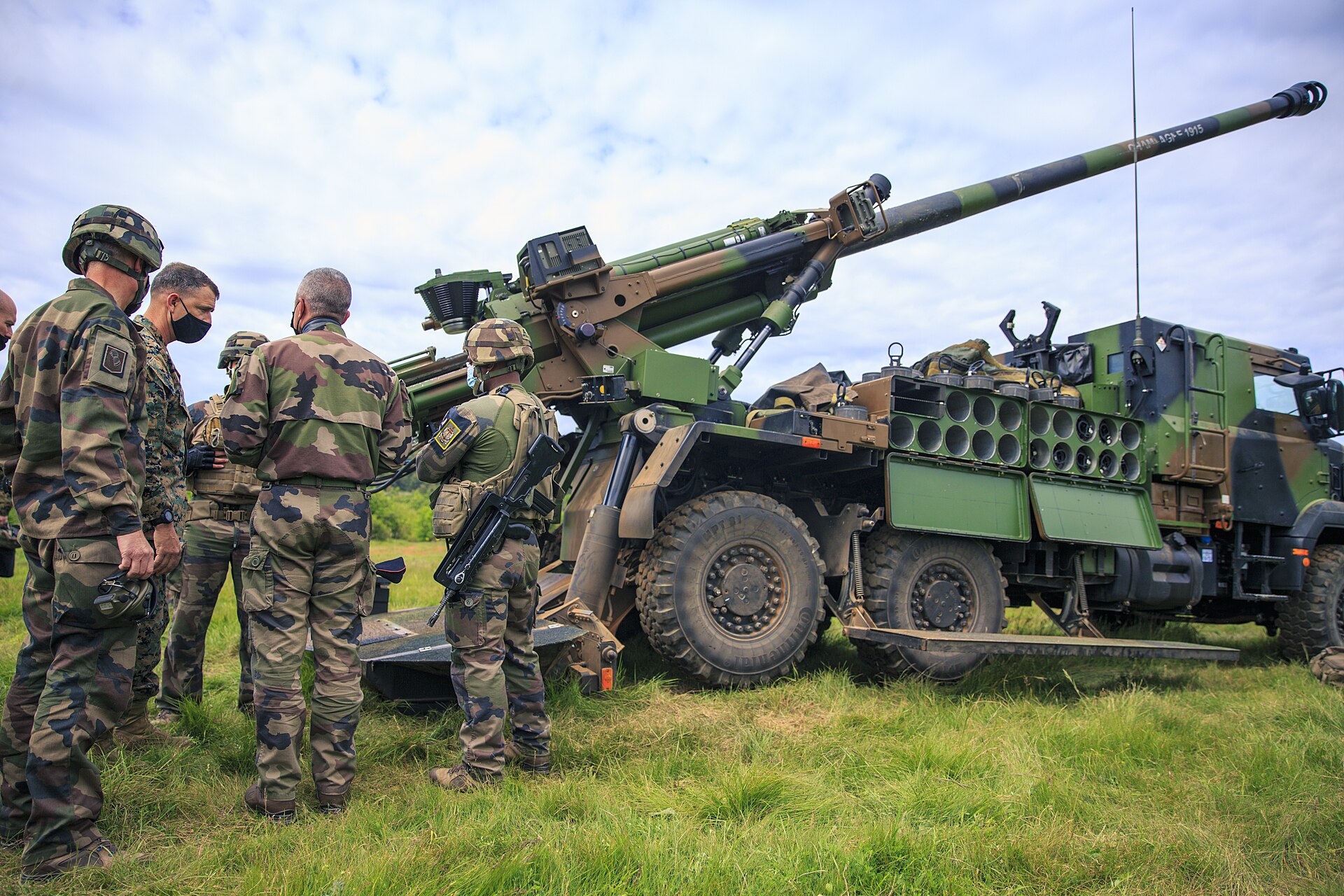 A French Army CAESAR self-propelled howitzer
