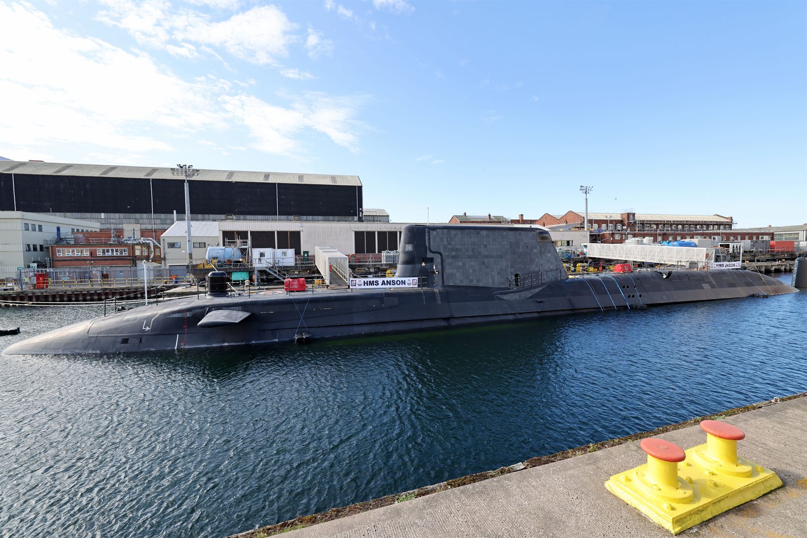 The Royal Navy Astute-class submarine HMS Anson at sea, August 2022