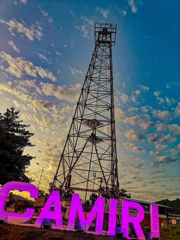 A YPFB gas installation tower in Camiri, Bolivia's traditional gas-producing region