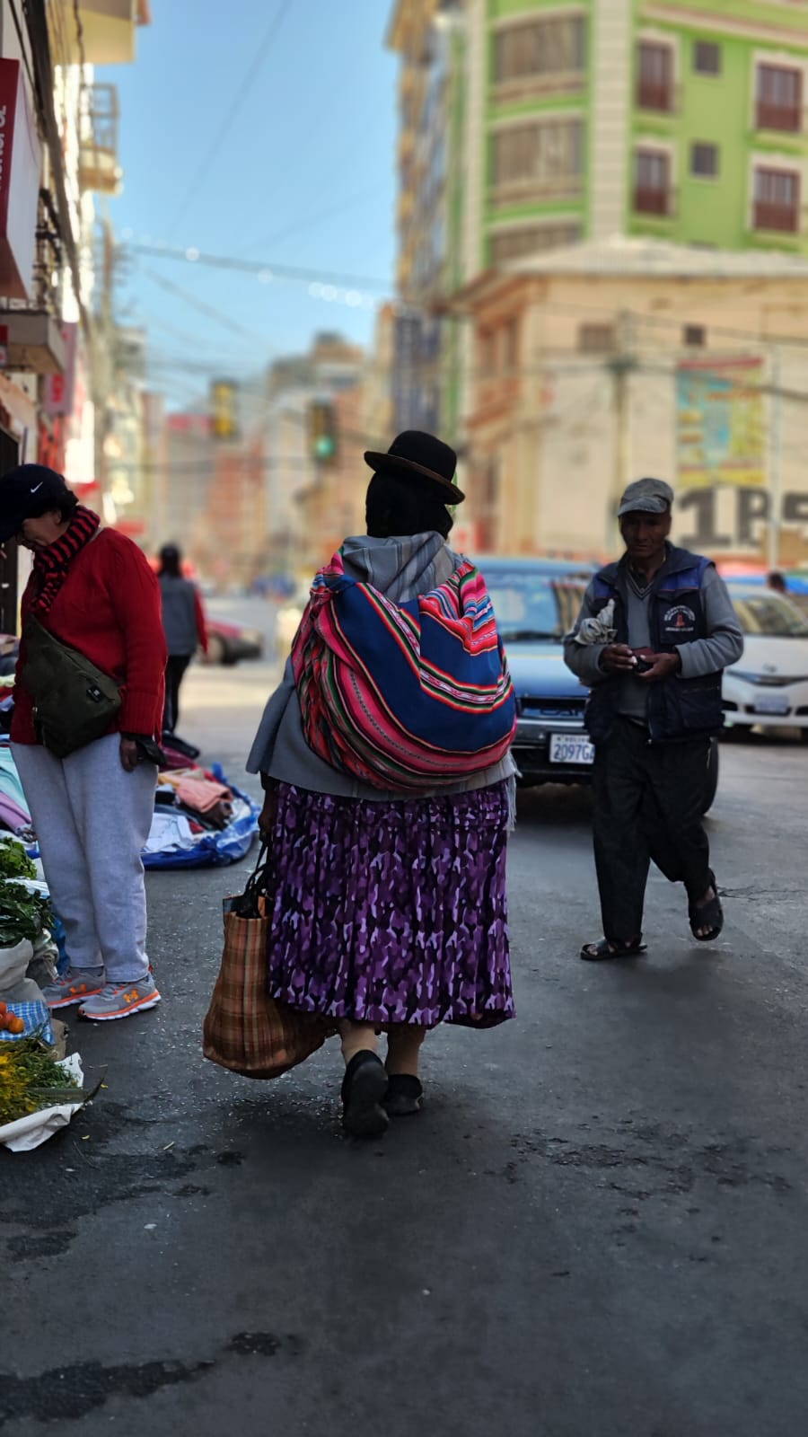 A street market in La Paz, Bolivia