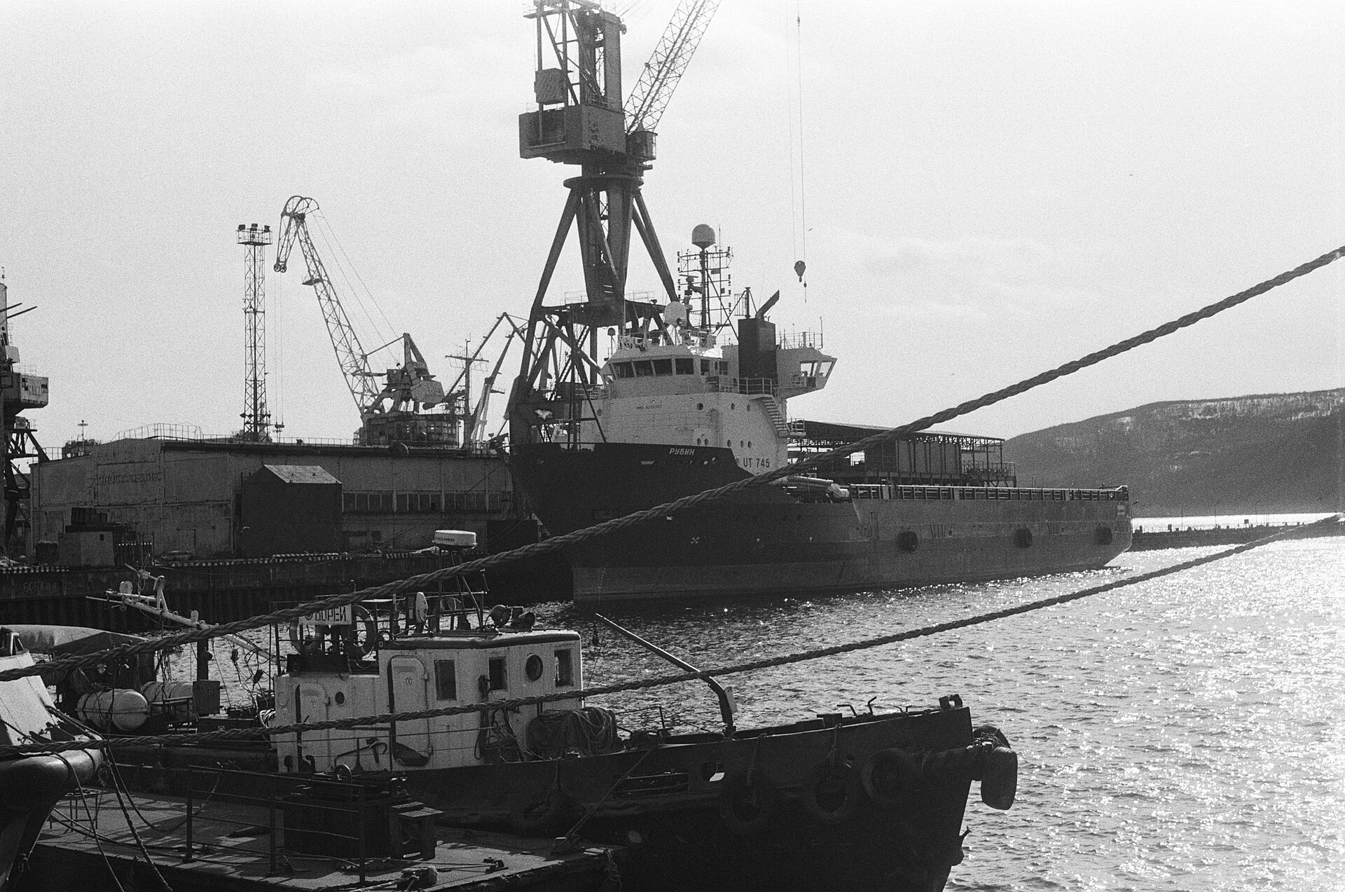 The port of Murmansk, Russia, on the Barents Sea
