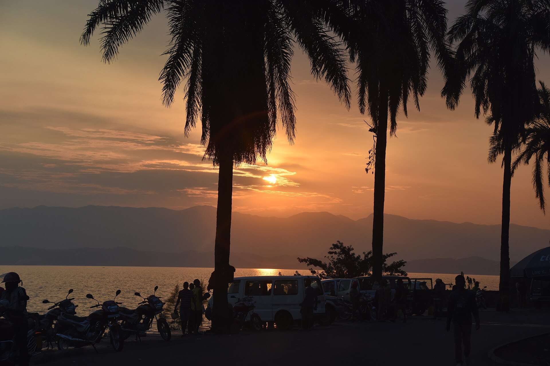 Sunset over Lake Kivu at Goma, the eastern DRC city at the center of the M23 conflict and the Ebola response