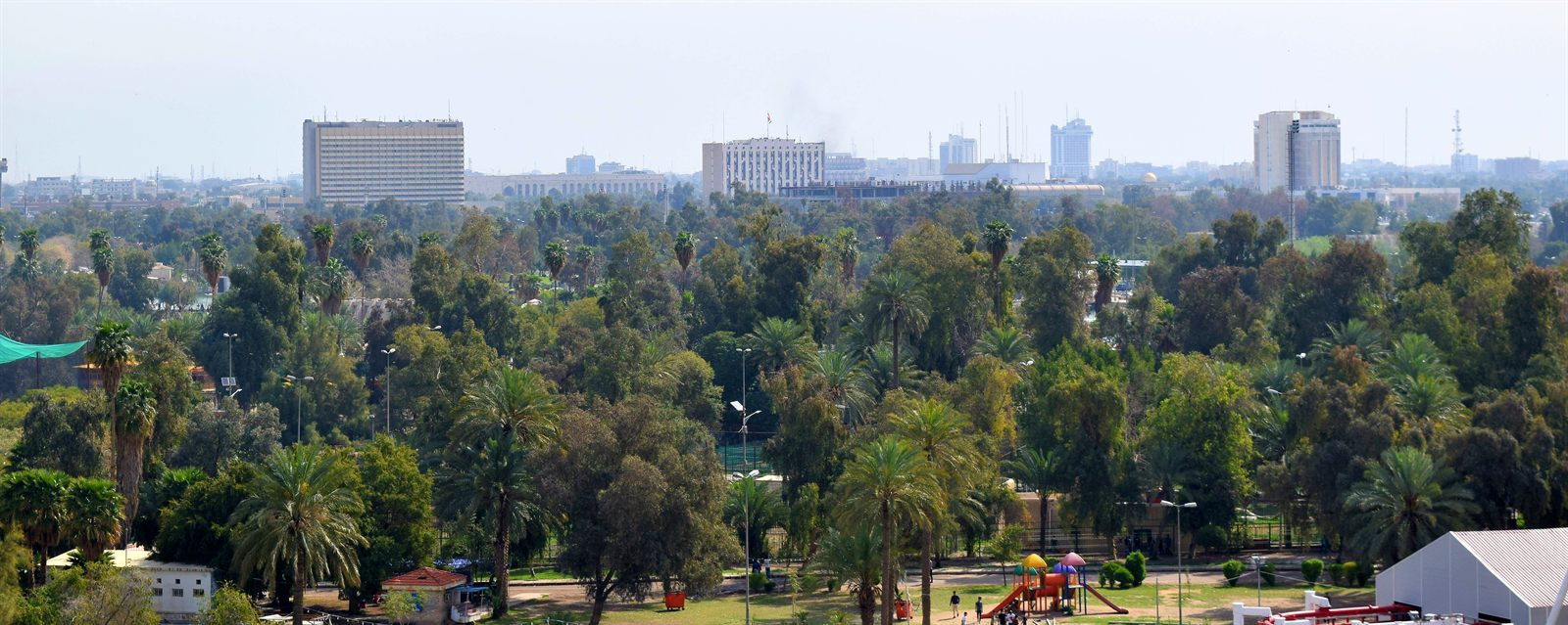 Government buildings in Baghdad's International Zone (Green Zone), Iraq