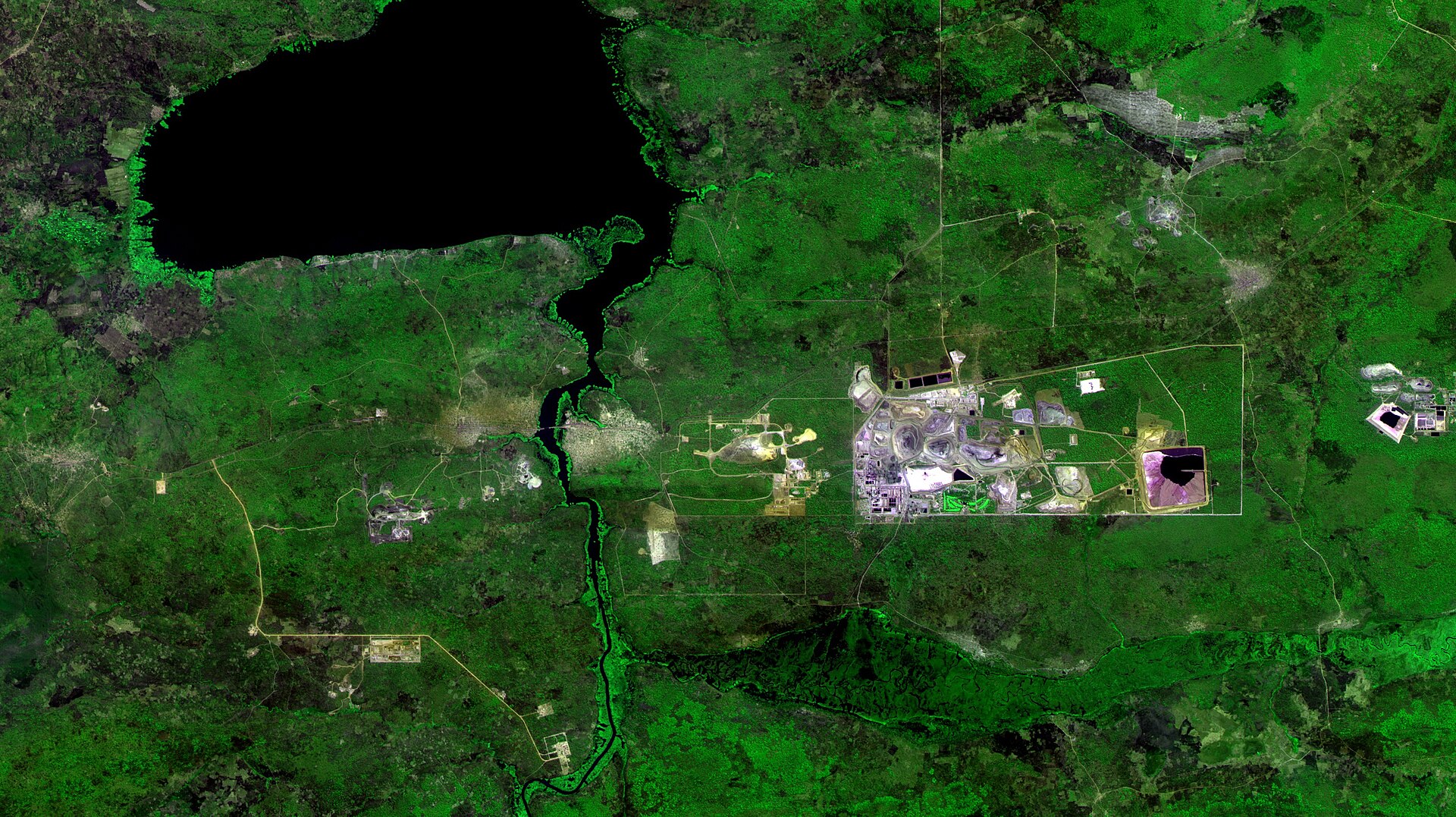 Satellite image of the Mutanda open-pit copper and cobalt mine near Kolwezi, DR Congo