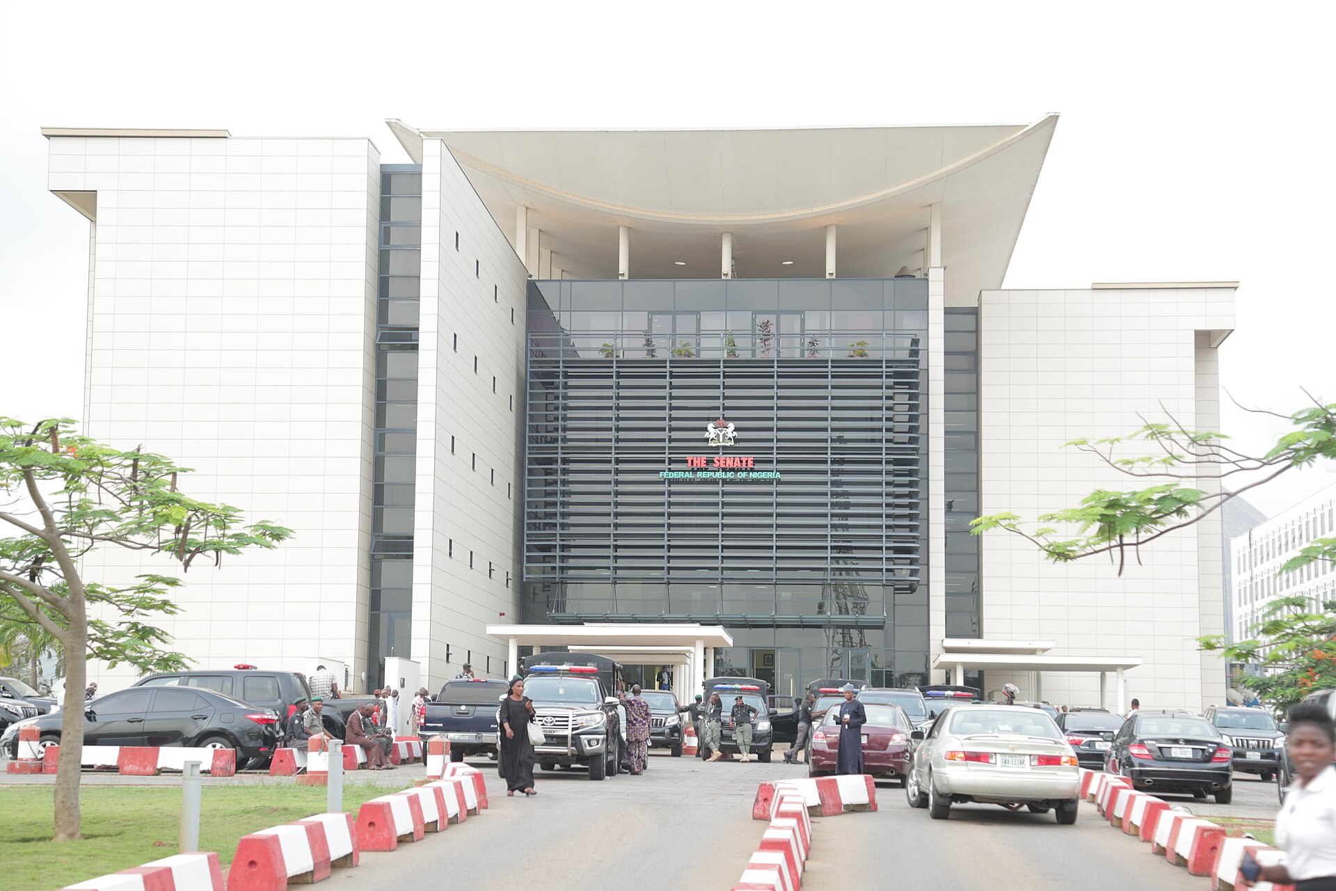The Nigerian Senate building (Red Chamber) in Abuja