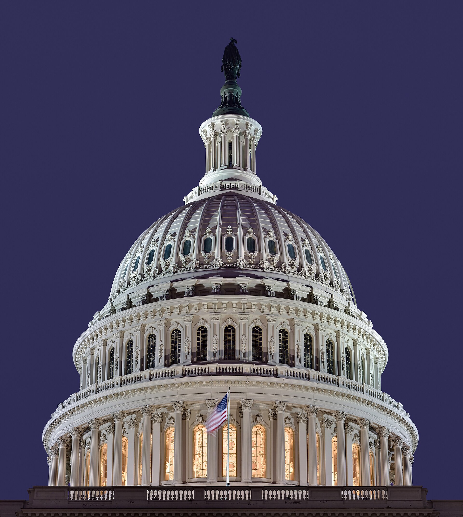 The dome of the United States Capitol building