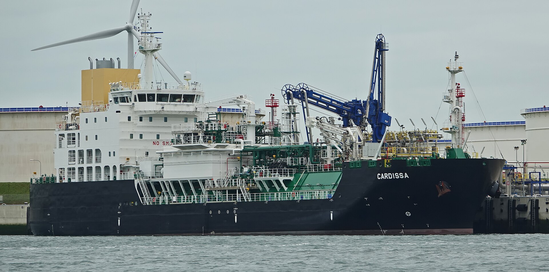 An LNG carrier under way at sea