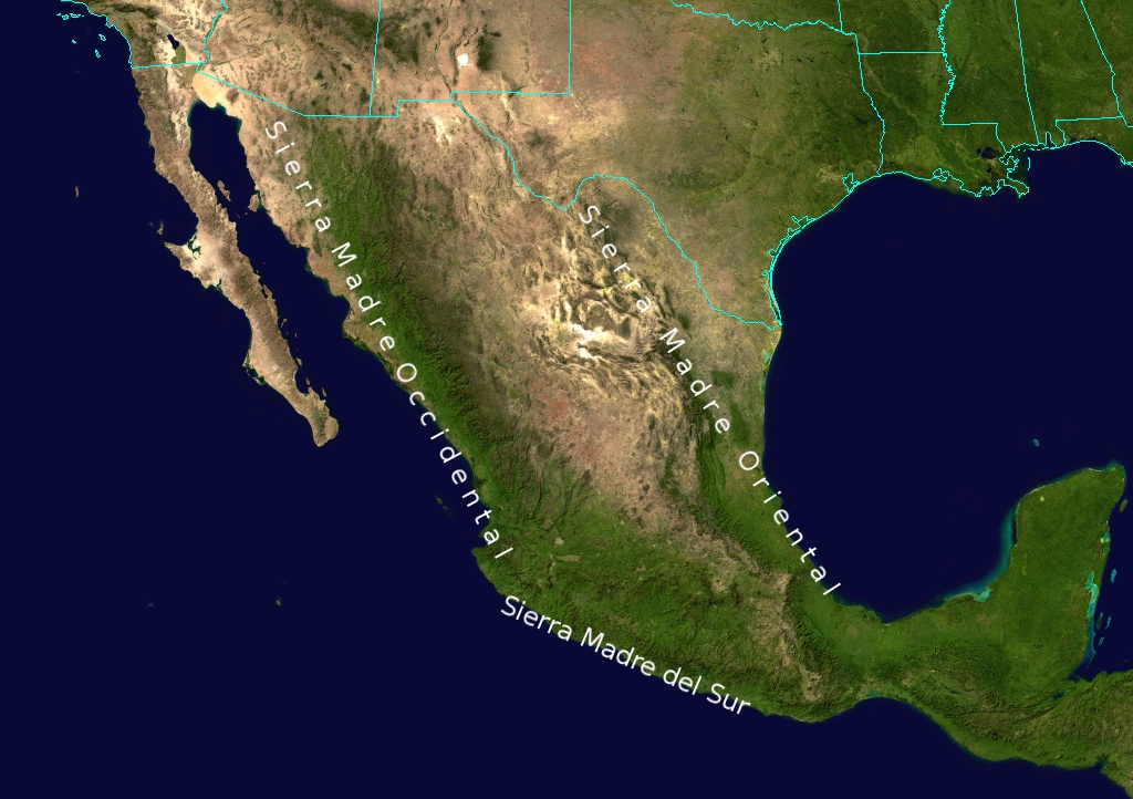 The Sierra Madre mountains in northern Mexico