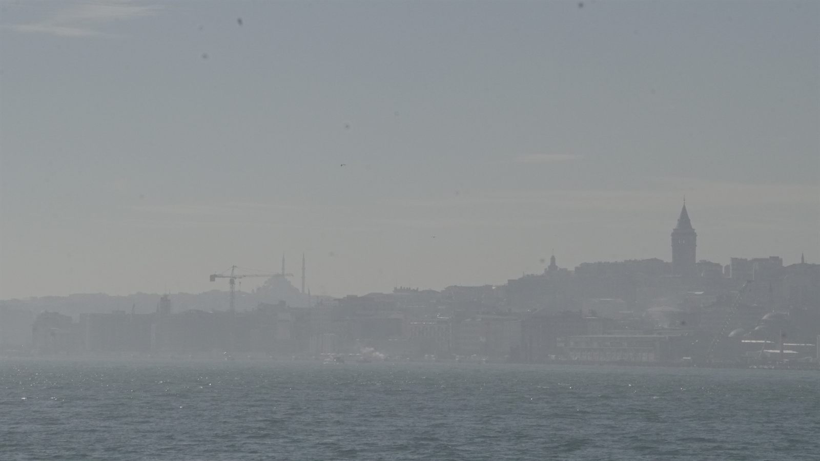 The Istanbul skyline and the Bosphorus strait, Turkey