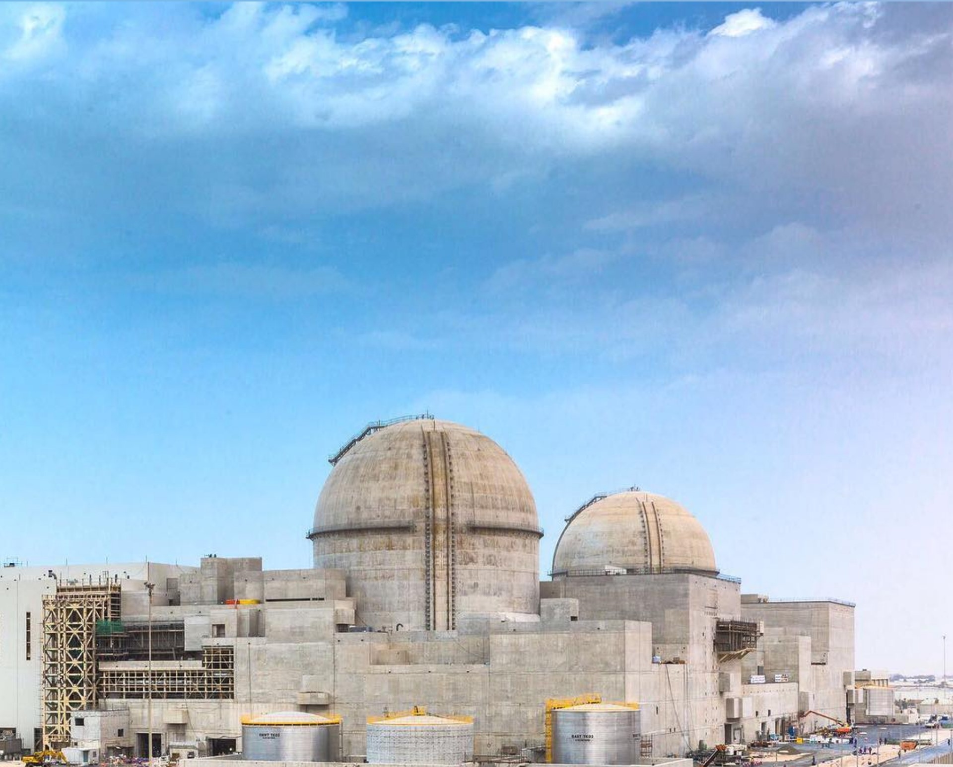 The Barakah nuclear power plant on the coast of the United Arab Emirates, the Gulf's first operating civil nuclear station